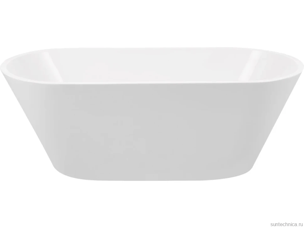 Акриловая ванна BelBagno BB61-1700-W0 170x75 см, отдельностоящая, белая, овальная, на ножках, с донным клапаном
