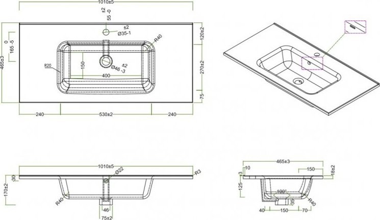 Мебель для ванной комнаты BelBagno Kraft 100 rovere galifax bianco