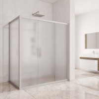 Душевой уголок Kubele DE019 R3-MAT-MT 140х80 см, профиль матовый хром