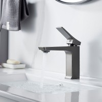 Смеситель для раковины Shevanik S4401T, оружейная сталь