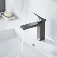 Смеситель для раковины Shevanik S4401T, оружейная сталь