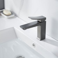 Смеситель для раковины Shevanik S4401T, оружейная сталь