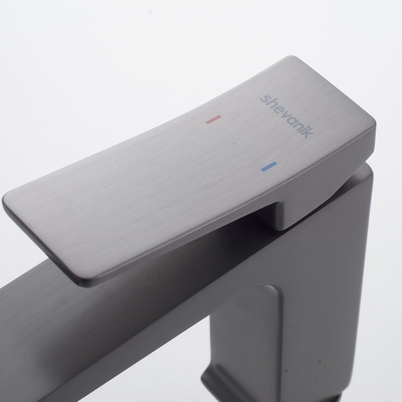 Смеситель для раковины Shevanik S4401T, оружейная сталь