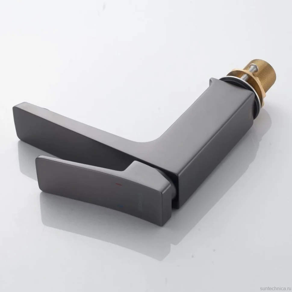 Смеситель для раковины Shevanik S4401T, оружейная сталь