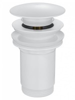 Донный клапан для раковины Wonzon & Woghand WW-88SS09-MW без перелива, матовый белый