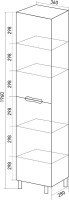 Шкаф пенал для ванной Mixline Этьен-36 539098 белый