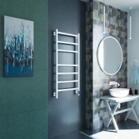 Полотенцесушитель электрический Grota Nosto 530х1200 RAL9016 EL 120x55 см, подключение справа, слева, скрытое подключение справа, матовый белый, лесенка, из стали