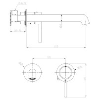 Смеситель для раковины Raglo R20.11.03, золотой сатин Смеситель для раковины Raglo R20.11.03, золотой сатин