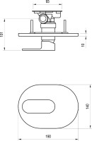 Встраиваемый смеситель для душа и ванны Ravak Chrome CR 066.00 С ВНУТРЕННЕЙ ЧАСТЬЮ