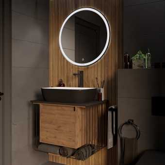Мебель для ванной Grossman Винтаж 70 веллингтон, металл черный, раковина GR-4041BW