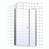 Душевая дверь в нишу Vegas Glass EP-F-2 100 01 01 L профиль белый, стекло прозрачное