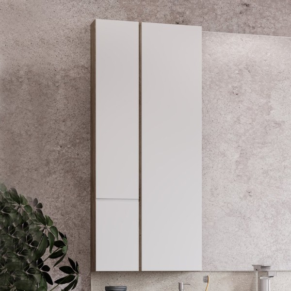 Шкаф AQUATON Мишель 43 дуб эндгрейн, белый