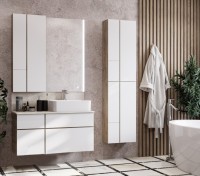 Шкаф AQUATON Мишель 43 дуб эндгрейн, белый