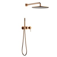 Душевой комплект Timo Saona SX-2359/19SM С ВНУТРЕННЕЙ ЧАСТЬЮ, с термостатом, розовое золото