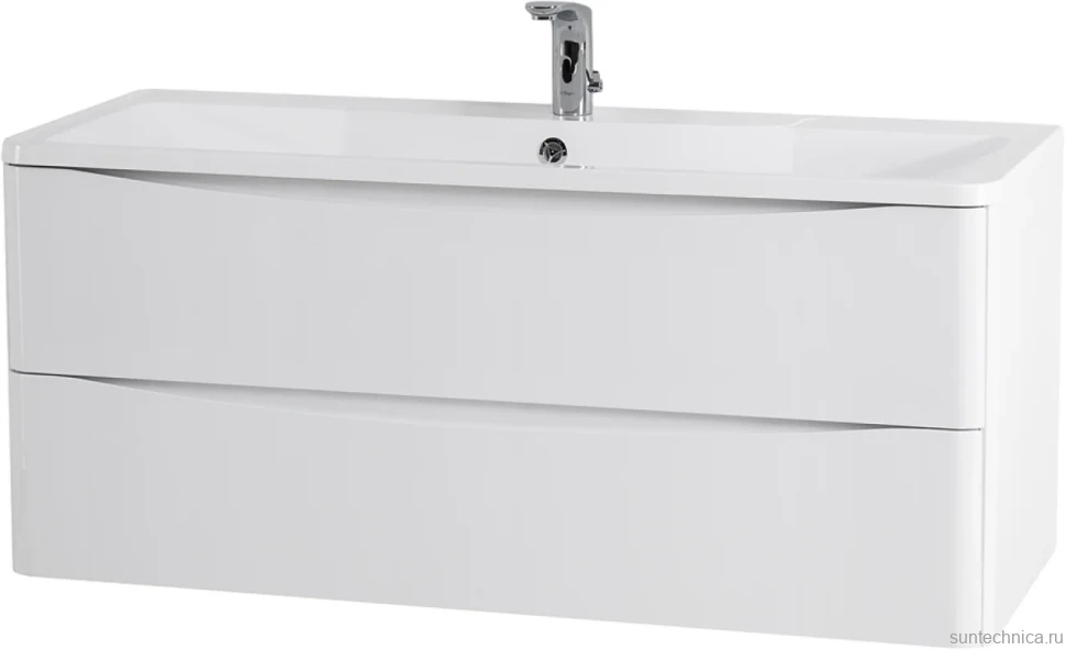 Тумба с раковиной BelBagno Acqua 120 подвесная, bianco lucido, белая глянцевая раковина