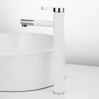 Смеситель для раковины Frap H52 F1052-15 белый, хром Смеситель для раковины Frap H52 F1052-15 белый, хром
