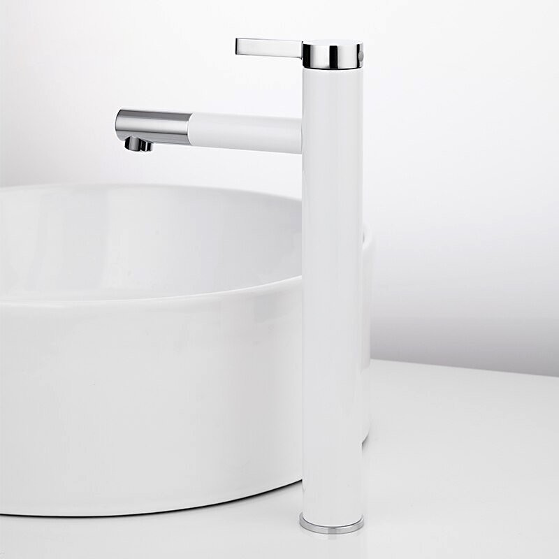 Смеситель для раковины Frap H52 F1052-15 белый, хром