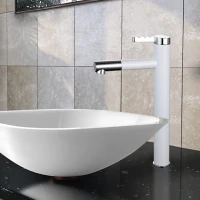 Смеситель для раковины Frap H52 F1052-15 белый, хром Смеситель для раковины Frap H52 F1052-15 белый, хром