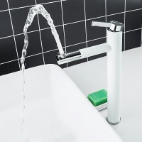 Смеситель для раковины Frap H52 F1052-15 белый, хром