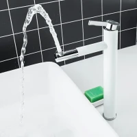 Смеситель для раковины Frap H52 F1052-15 белый, хром Смеситель для раковины Frap H52 F1052-15 белый, хром