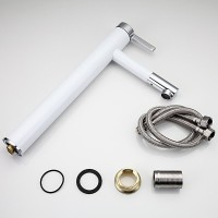 Смеситель для раковины Frap H52 F1052-15 белый, хром