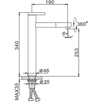 Смеситель для раковины Frap H52 F1052-15 белый, хром