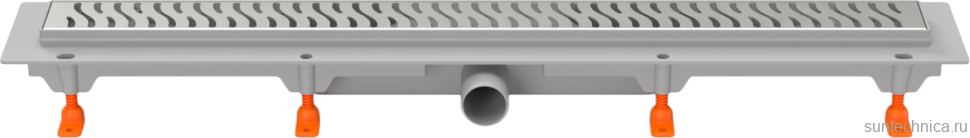 Душевой трап (лоток) MCH Chudej Harmony CH650H 65 см, решетка хром, с сифоном