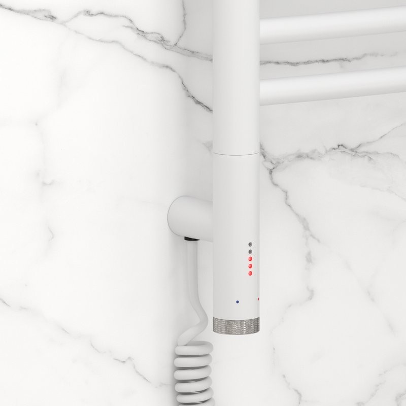 Полотенцесушитель электрический Сунержа Богема 3.1 30-6002-1260 130x65 см, подключение слева, матовый белый, лесенка