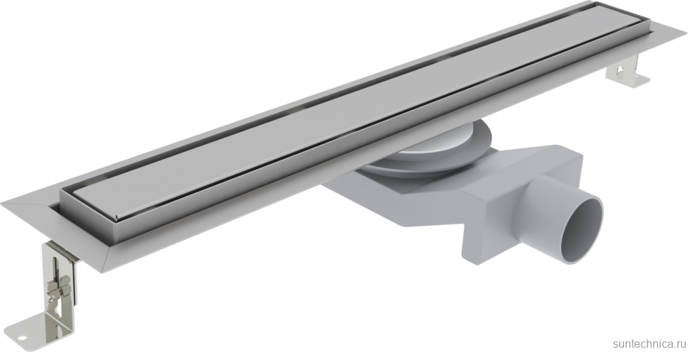 Душевой трап (лоток) Plumberia Selection PST In-Tile PST80MT 80 см, решетка матовая нержавеющая сталь, с сифоном, под плитку