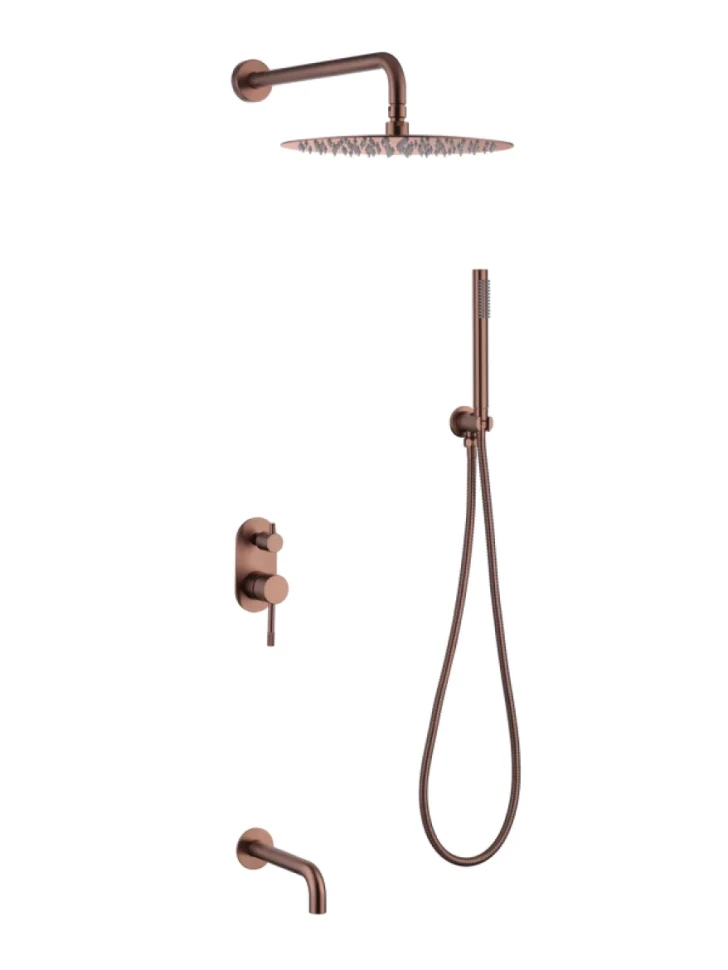 Душевой комплект Boheme Uno 464-2-CB С ВНУТРЕННЕЙ МОНТАЖНОЙ ЧАСТЬЮ, copper brushed