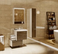 Тумба с раковиной AQUATON Капри 60 таксония темная, подвесная