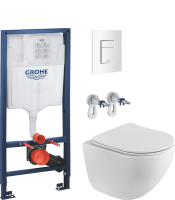 Комплект Унитаз подвесной BelBagno Libero BB11051CH-TOR/SC безободковый + Инсталляция Grohe Rapid SL 38772SH0 3 в 1 с панелью смыва