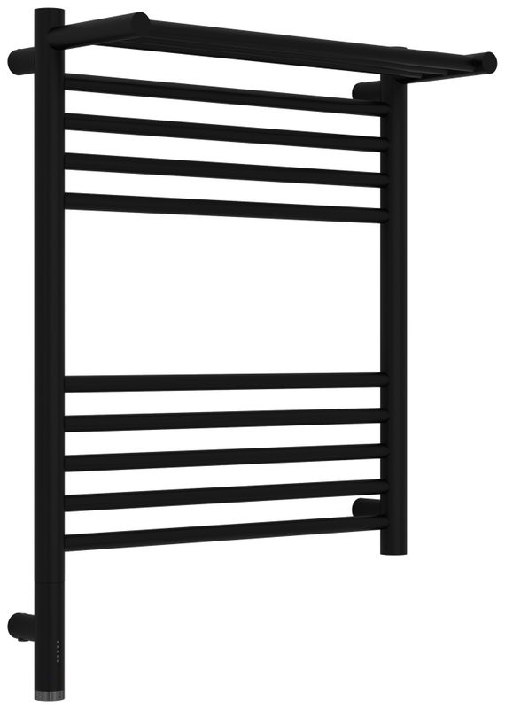 Полотенцесушитель электрический Сунержа Богема 3.1 31-6006-6050 70x55 см, подключение слева, темный титан муар, лесенка, с полкой