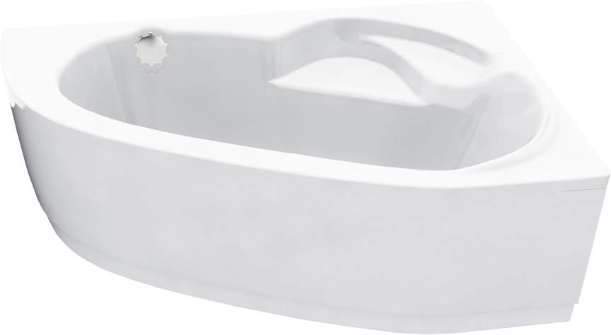Акриловая ванна Lavinia Boho Bell Pro R 150x100 см, угловая, правая, встраиваемая, белая, асимметричная, с каркасом, с сиденьем, подголовник справа