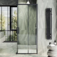 Душевой уголок Maybahglass MGY-1323-6 90 см, профиль черный, стекло прозрачное