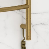 Полотенцесушитель электрический Сунержа Галант 3.1 051-6001-1050 110x55 см, подключение справа, состаренная латунь, лесенка