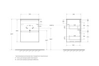 Мебель для ванной комнаты BelBagno Uno-mini 50 подвесная, 2 ящика, матовая бежевая
