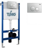 Комплект Инсталляция Timo TWC-01 + Кнопка Kulo FP-001 цвет хром