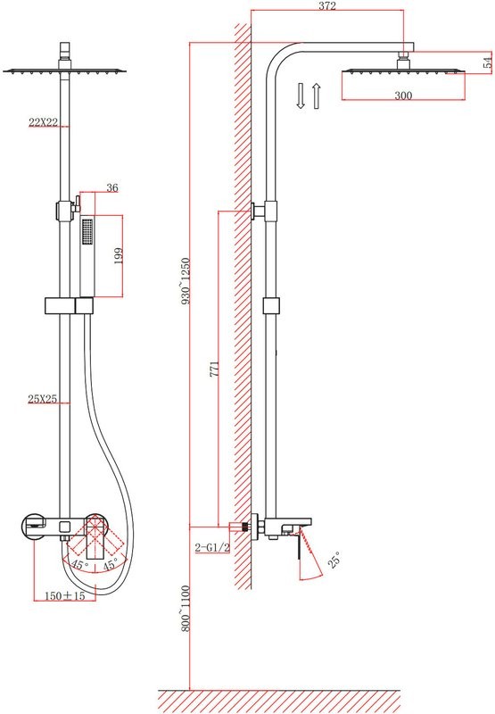 Душевая стойка D&K Bayern.Liszt DA1513708A04 матовая белая