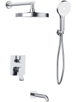 Душевой комплект Haiba HB80553 С ВНУТРЕННЕЙ ЧАСТЬЮ, хром