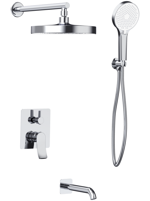 Душевой комплект Haiba HB80553 С ВНУТРЕННЕЙ ЧАСТЬЮ, хром