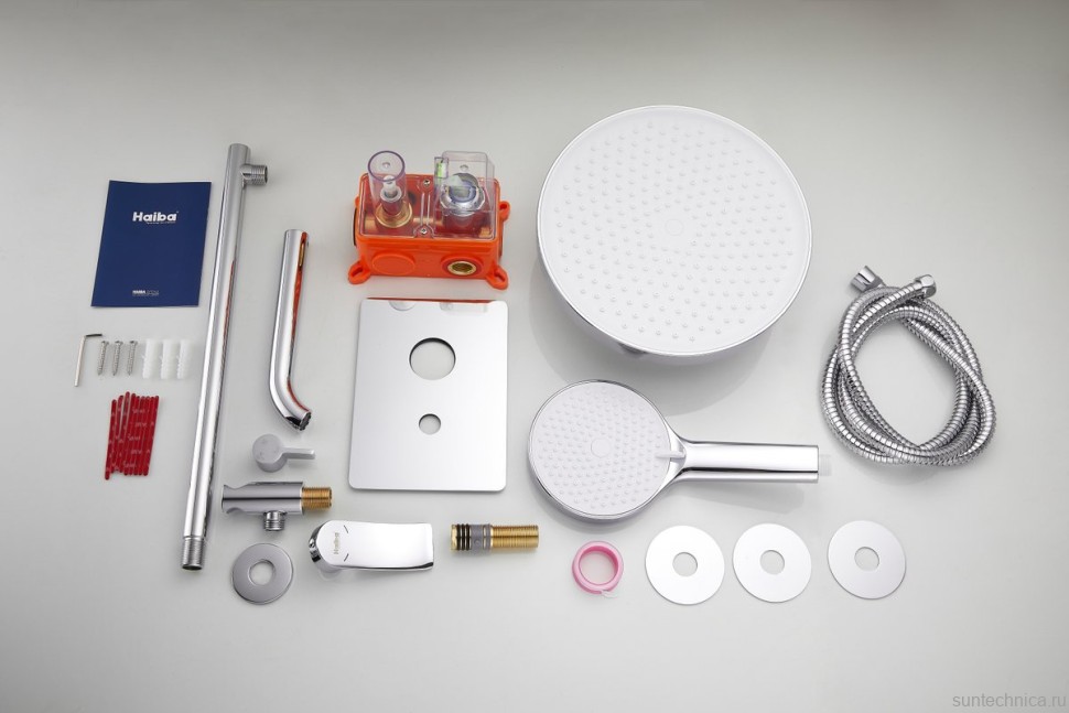 Душевой комплект Haiba HB80553 С ВНУТРЕННЕЙ ЧАСТЬЮ, хром