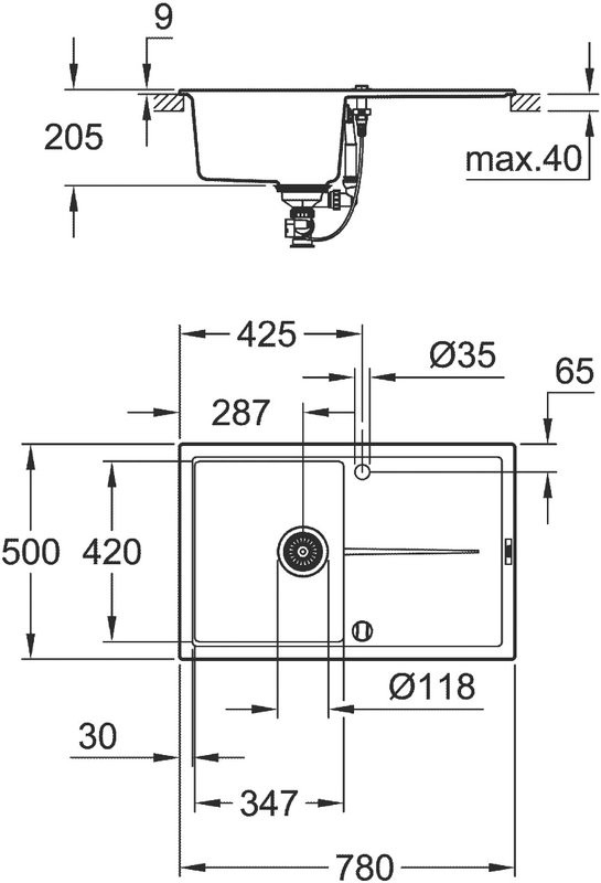Мойка кухонная Grohe K400 31639AP0