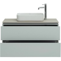 Мебель для ванной комнаты Allen Brau Infinity 100 подвесная, папирус матовый, столешница бежевая