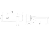 Смеситель для раковины Wonzon & Woghand Brilliant WW-88869079-BG С ВНУТРЕННЕЙ ЧАСТЬЮ, брашированное золото