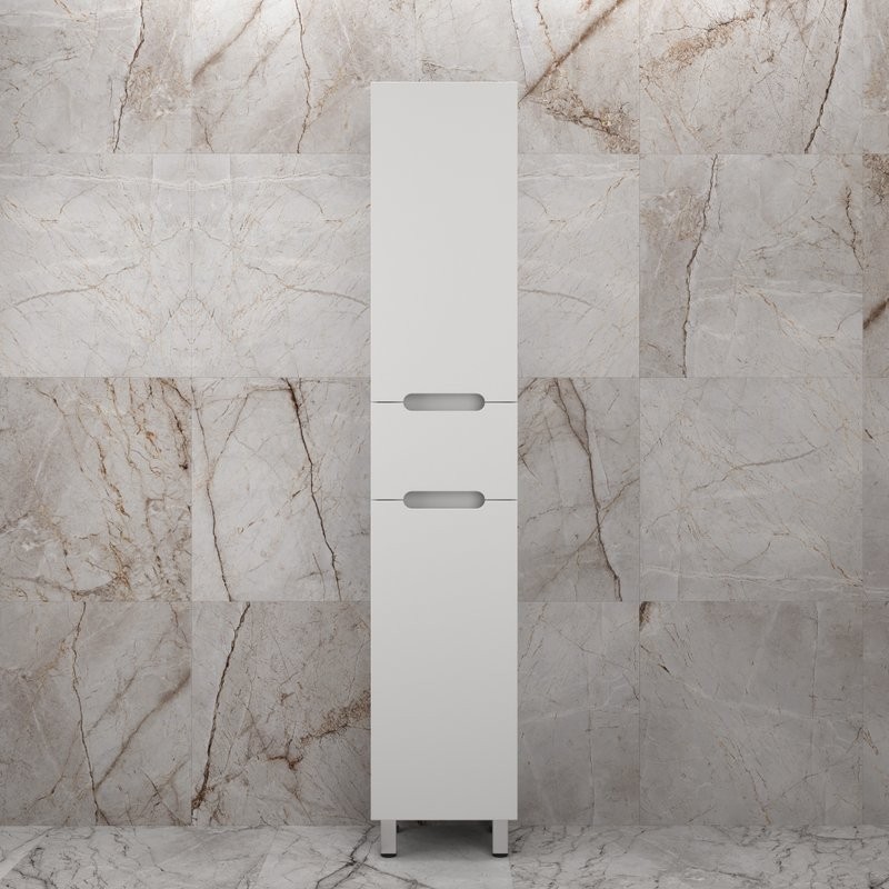 Шкаф-пенал для ванной Style Line Матис 36 Plus напольный, белый