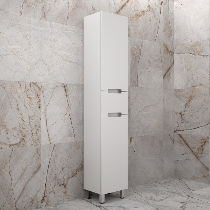 Шкаф-пенал для ванной Style Line Матис 36 Plus напольный, белый
