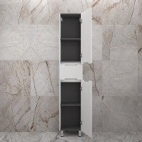 Шкаф-пенал для ванной Style Line Матис 36 Plus напольный, белый