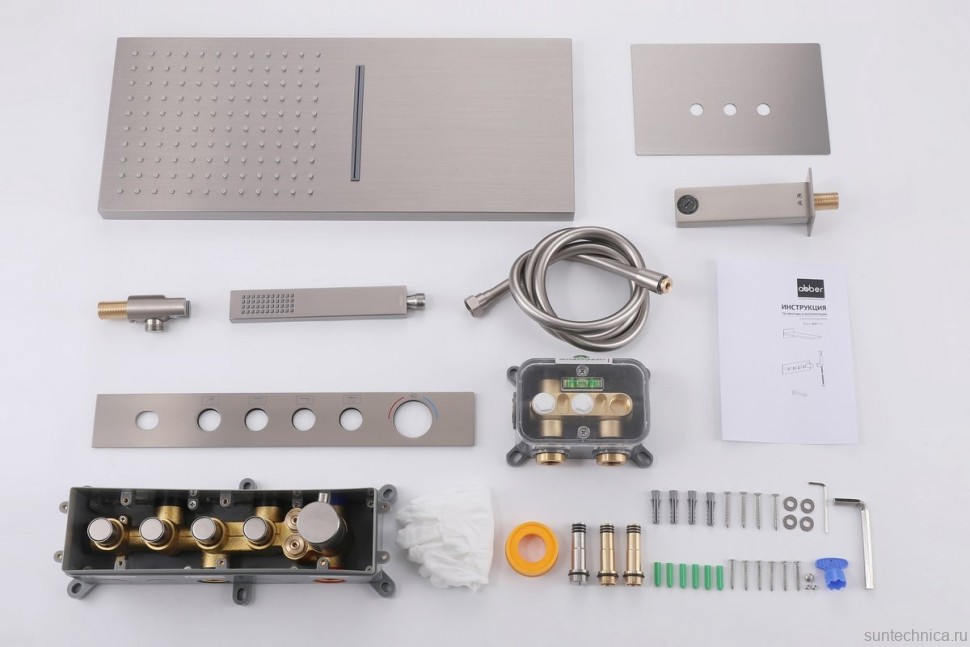 Душевой комплект Abber Rund AF8753SP С ВНУТРЕННЕЙ ЧАСТЬЮ, сатин