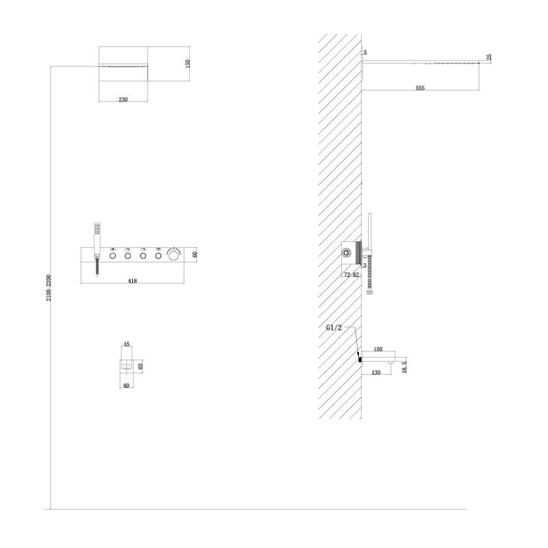 Душевой комплект Abber Rund AF8753SP С ВНУТРЕННЕЙ ЧАСТЬЮ, сатин